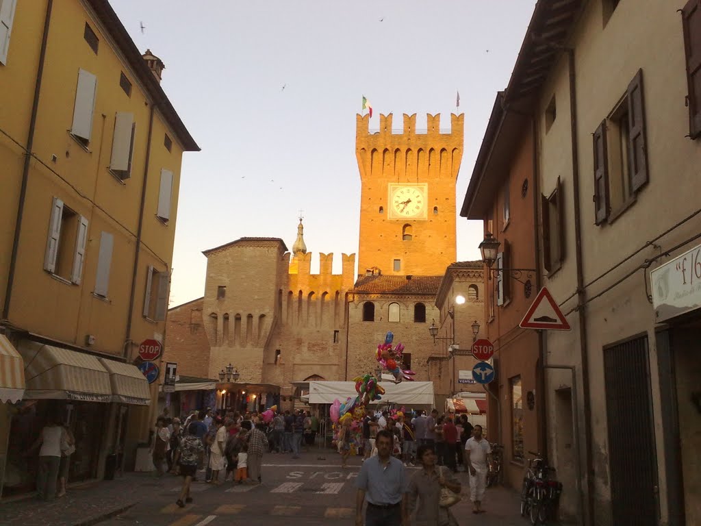 "Enrosadira" sul castello di Spilamberto