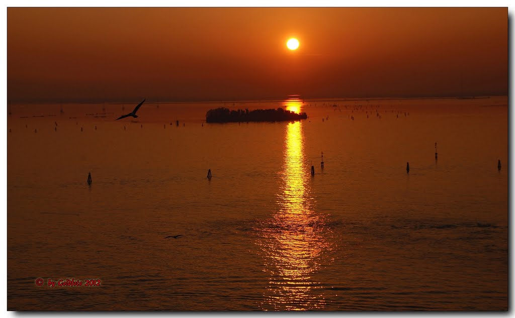 Abenddämmerung über der Lagune von Venedig***Sunset over the Lagoon of Venice