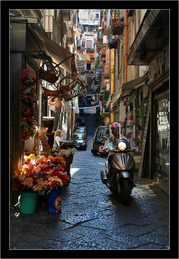 The street in quarter Spagnoli in Napoli - Italy