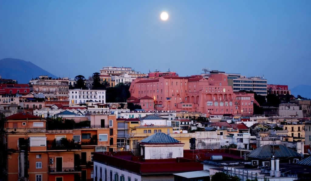 Naples - Moonlight on Military School "Nunziatella"