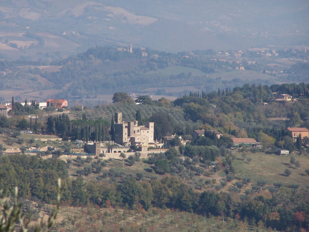 Perugia - Basilica di S.Pietro - La vista della campagna dallorto medievale
