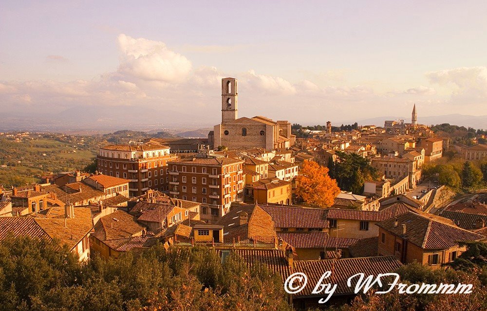 Perugia Panoramica con Chiesa di S.Domenico