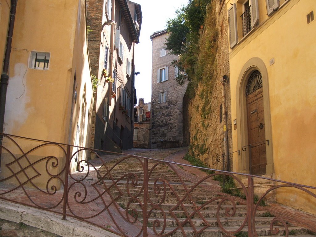 Дорога в центр, way to the city centre in Perugia