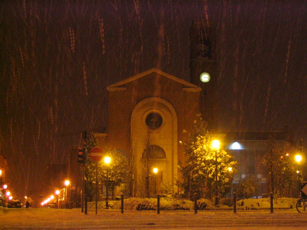 Piazza Mazzini sotto la neve, Rimini