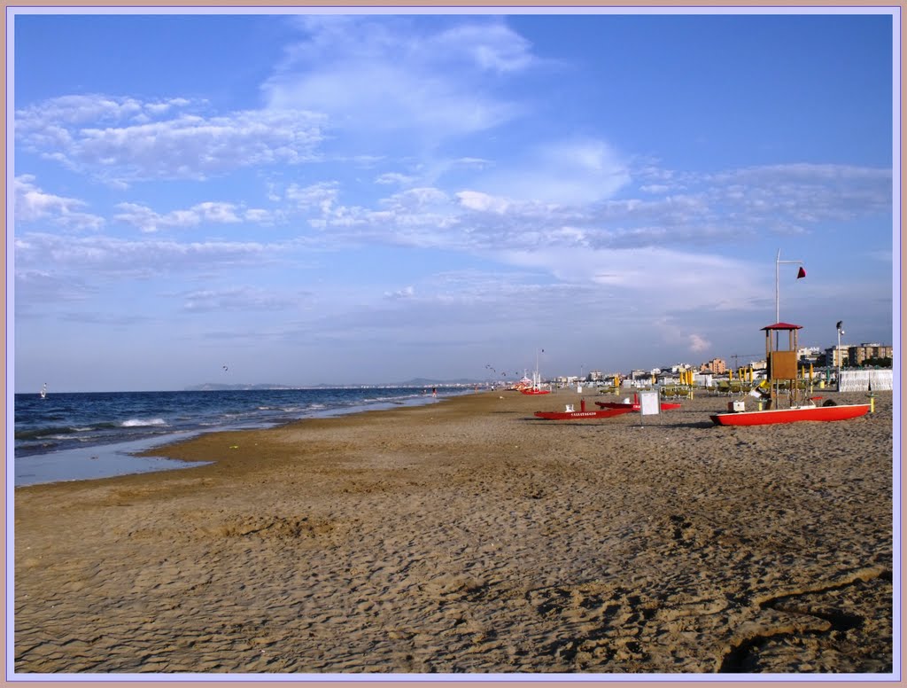 Rimini beach and sea