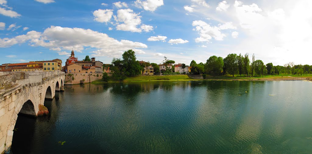 ITA Rimini Ponte d Augusto Tiberio [Porto Canale] Parco Marecchia Panorama by KWOT