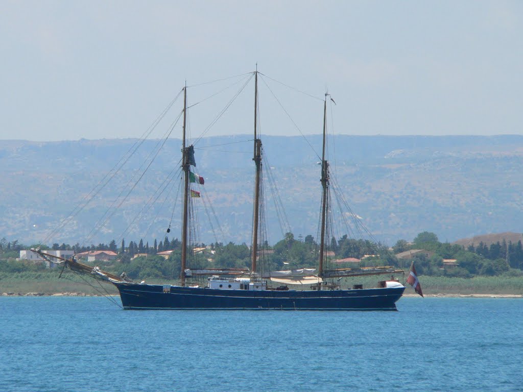Old Danish ship in Syracuse harbour