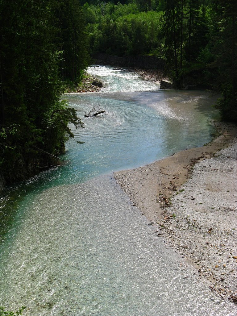 Torrente Slizza, unter der Straße zwischen Tarvisio und Plezzut (2)