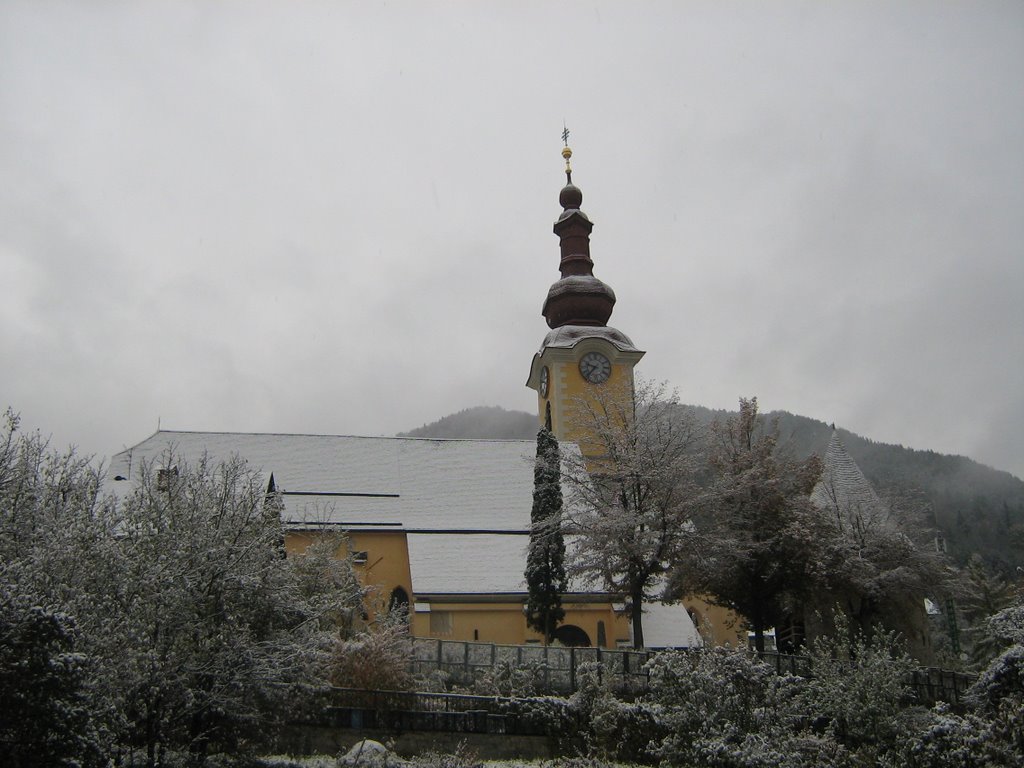 Tarvisio, Kirche im Schnee