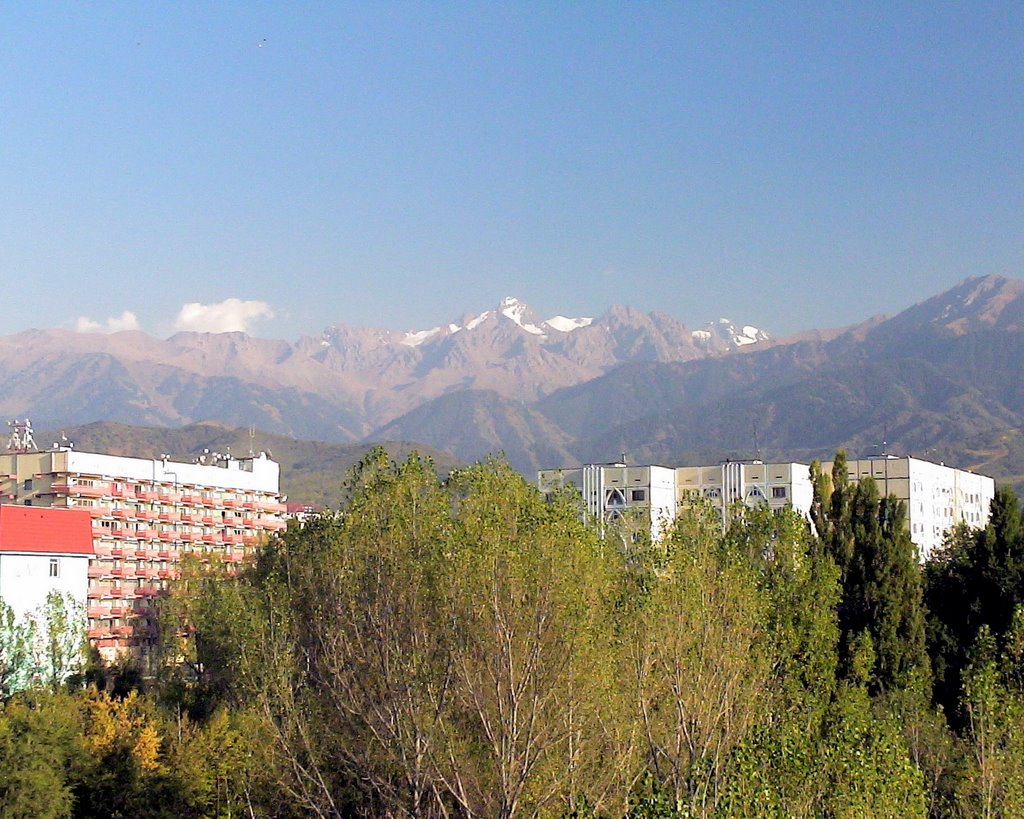 The Chimbulac mount of Zailiysky Alatau mountains in Almaty