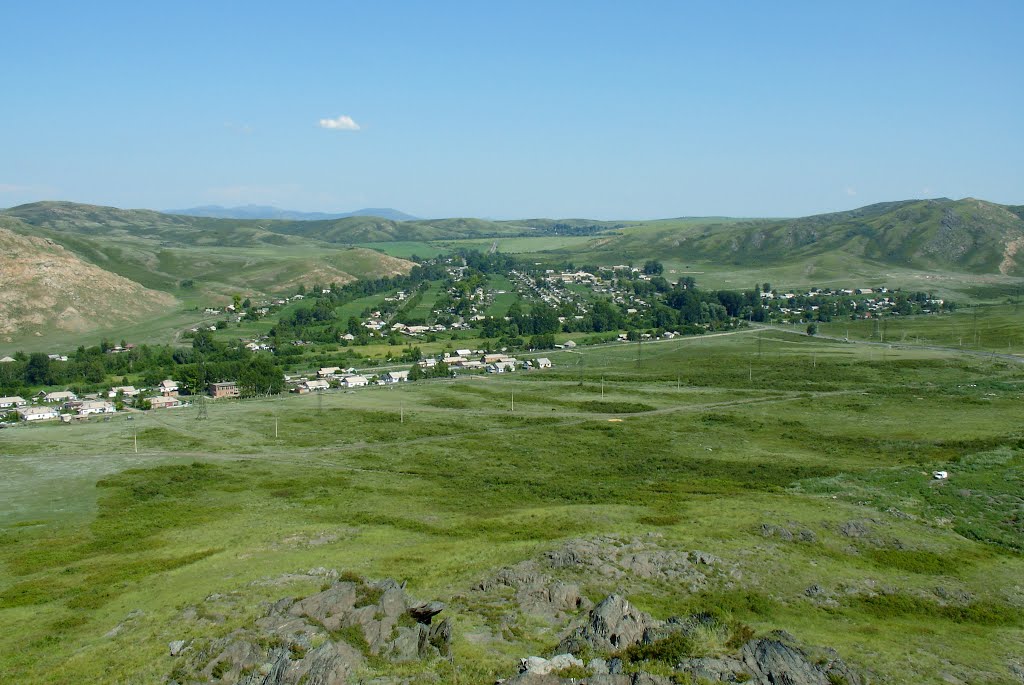 Село Перевальное, вид с горы Пиковка