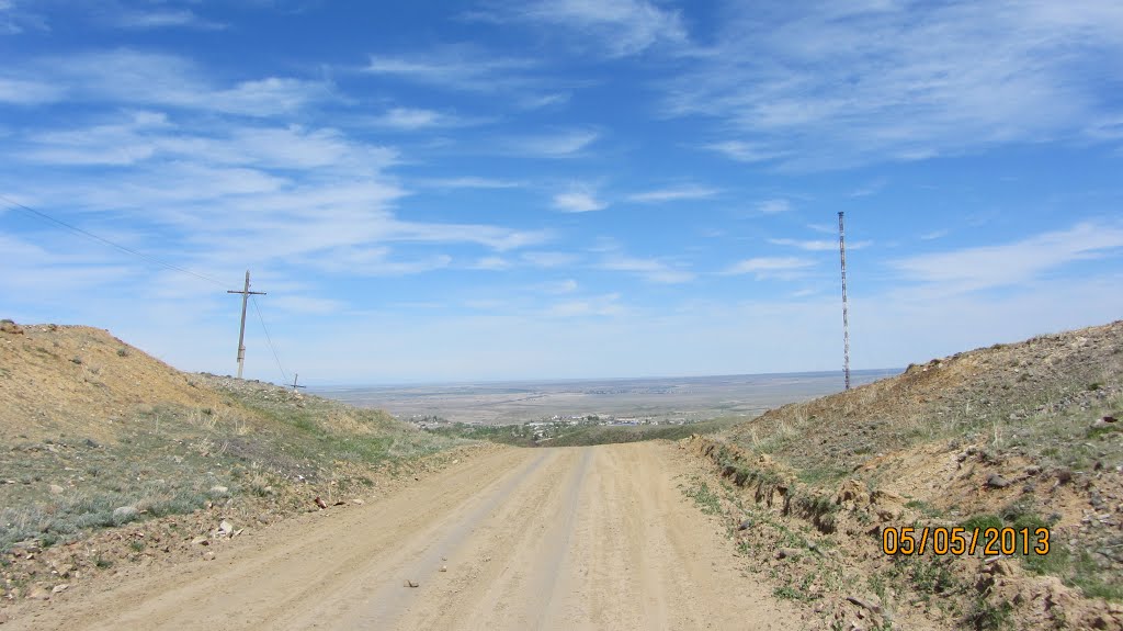 mountain road in Zaysan