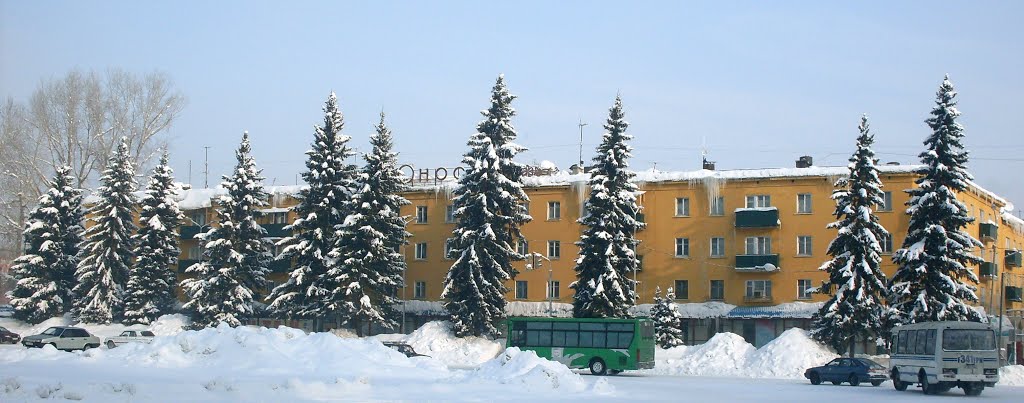 Зима 2013. Зыряновск, гостиница "Центральная". Фото Трофимова В.Ф.