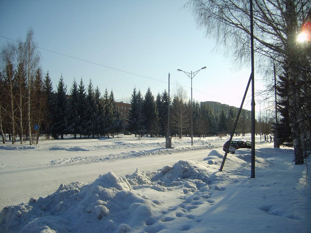 Аллея между 3-м и 4-м микрорайонами