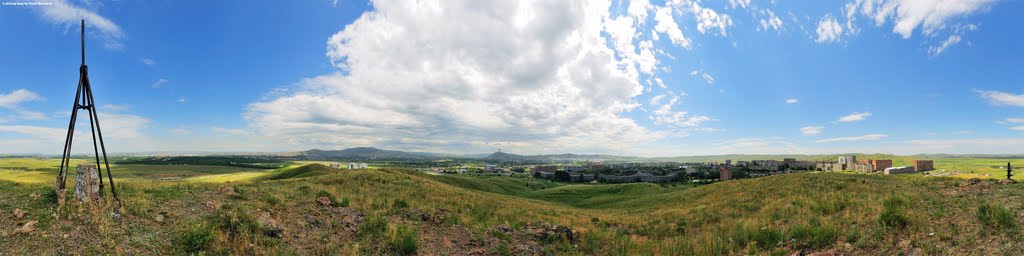 вид на кшт и город горизонтальная панорама (360)