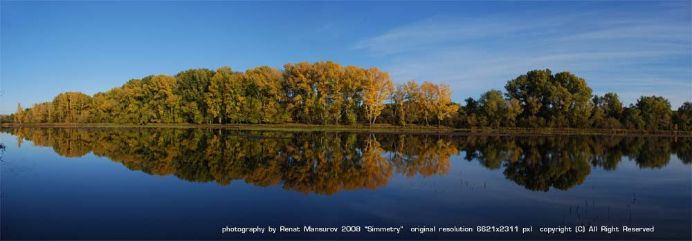 Autumn symmetry (panorama 120)