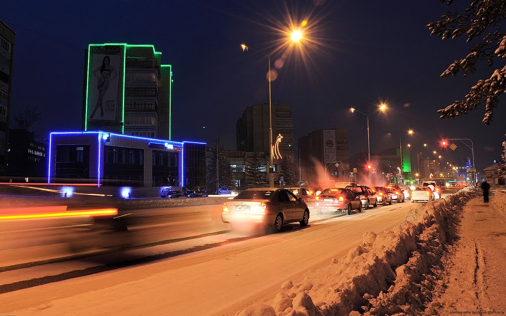 ночной проспект победы