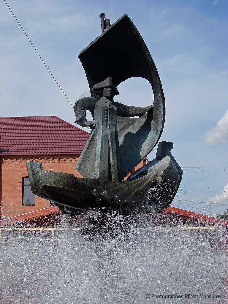 fountain to founder city Ust-Kamenogorsk, major Liharev