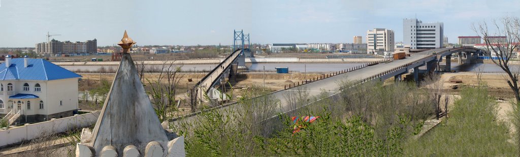 Панорама мостов Жилгородка