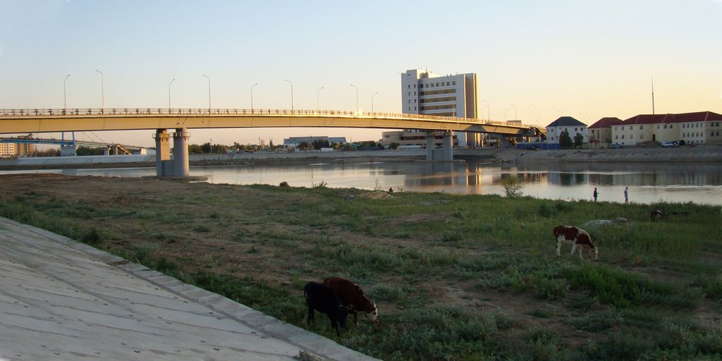 Берег Урала в лучах заката