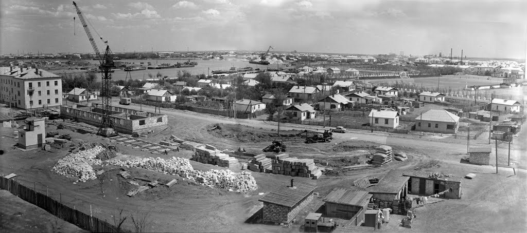 Ул. Шамина, в то время, когда она только строилась - 1956 год