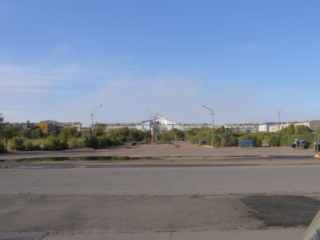 Город Балхаш со стороны озера/The city of Balkhash from lake