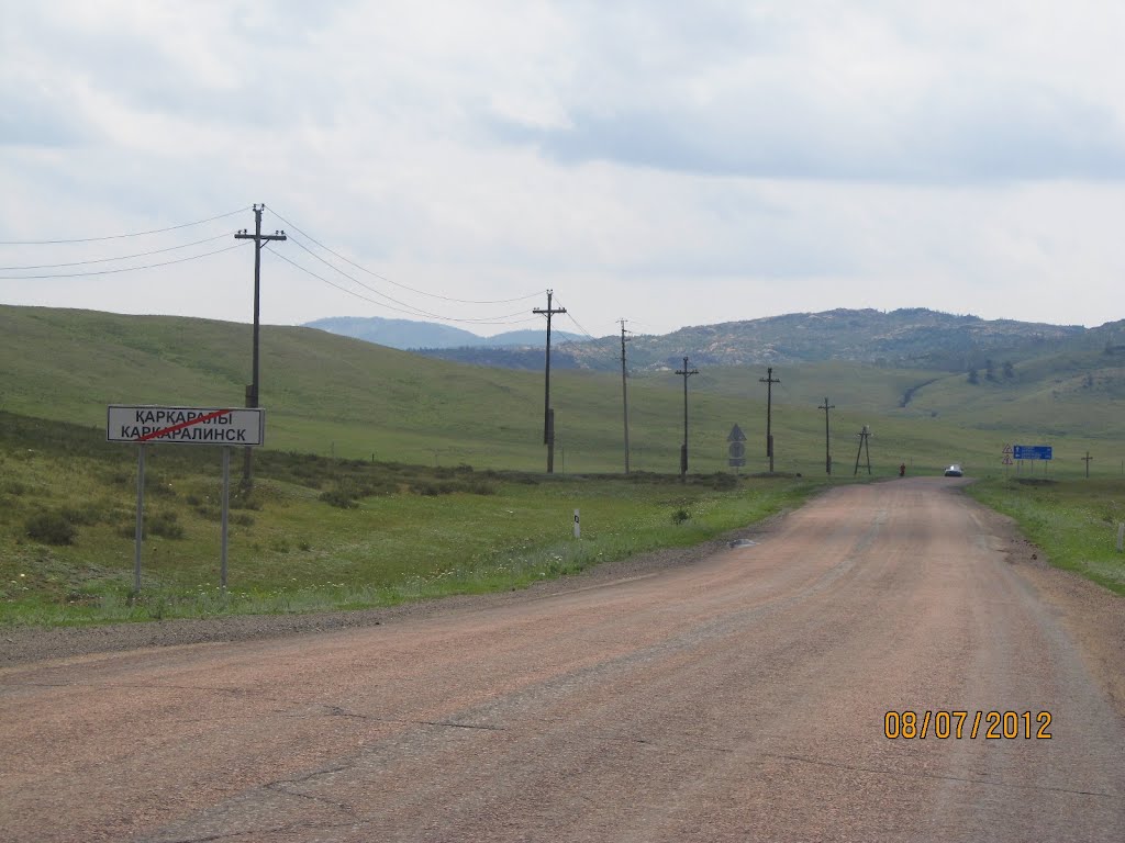 Exit from Karkaralinsk (road to Nurken)