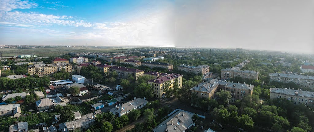 Сарань, вид с воздушного шара, панорама