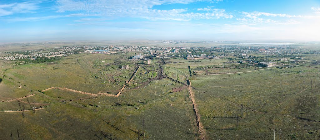 Сарань, вид с воздушного шара, панорама