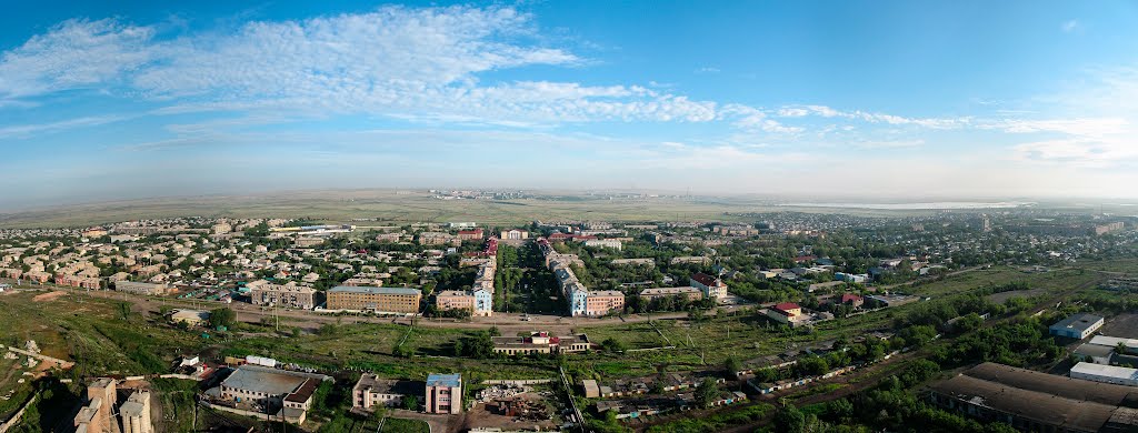 Сарань, вид с воздушного шара, панорама