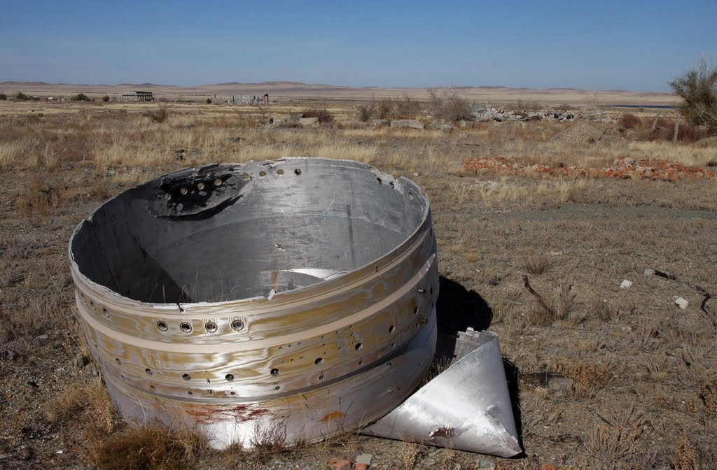 A part of RS-20 missile in the former ICBM logistics base