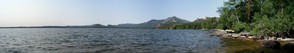 Панорама на берегу озера Боровое