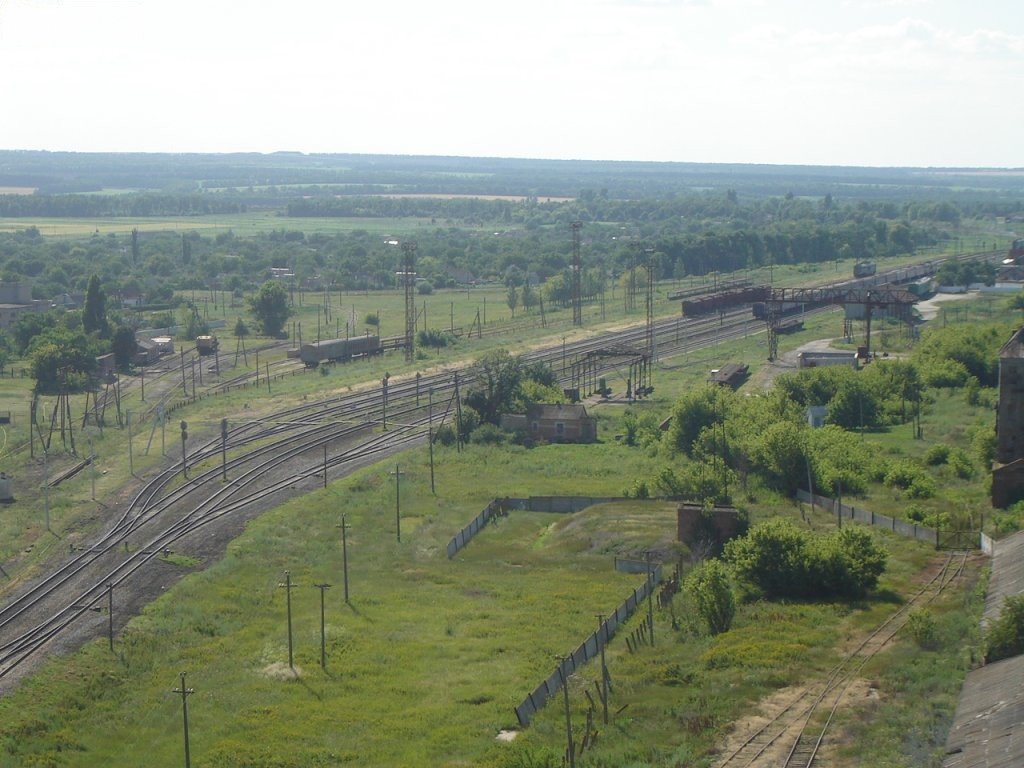 Камыш-Заря Вид с крыши элеватора (camera facing W from exact position)