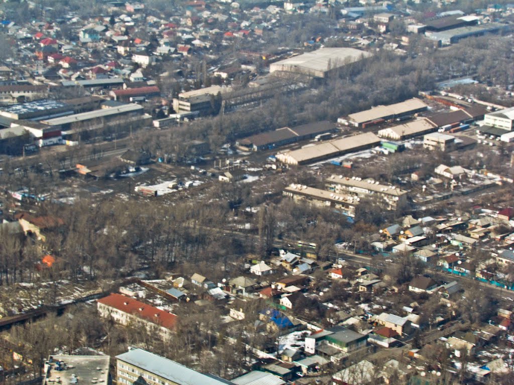 Almaty, Turksib district, st. Bohdan Khmelnytsky, photos from the plane / г. Алматы, Турксибский район, ул. Богдана Хмельницкого, фото с самолёта