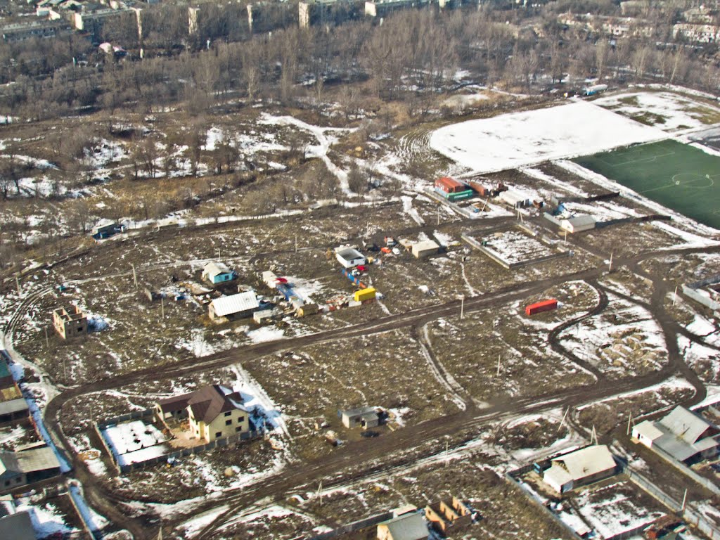 Almaty, Turksib district, photo from the plane / г. Алматы, Турксибский район, фото с самолёта