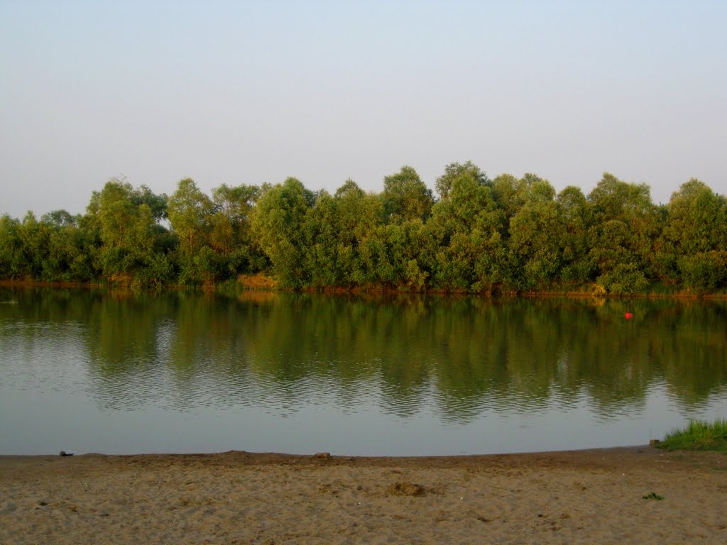 Irtysh river girt and public beach