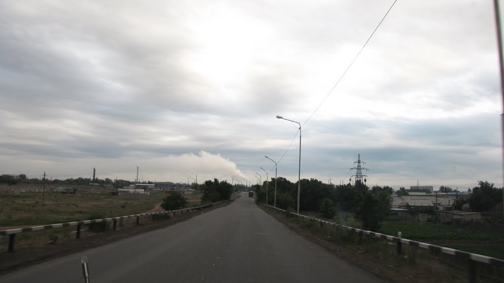 Pavlodar entry from Uspenkas road.Въезд в Павлодар с Успенской трассы.