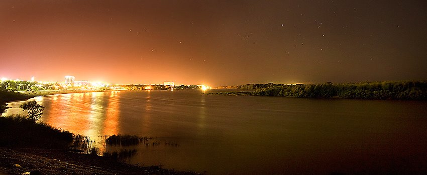 Pavlodar, Irtish, night