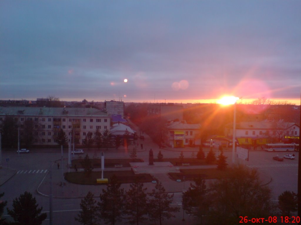 привокзальная площадь, закат