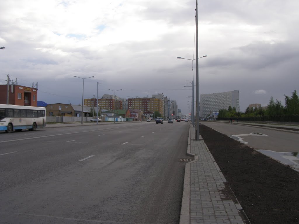 Проспект Мамыш-улы - вид на запад/Prospect Mamysh-uly - view to west