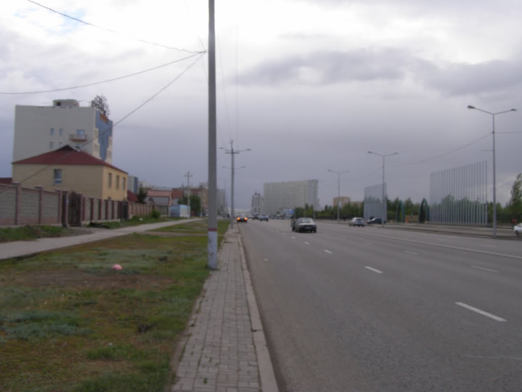 Проспект Мамыш-улы напротив Президентского парка/Prospect Mamysh-uly opposite the Presidential Park