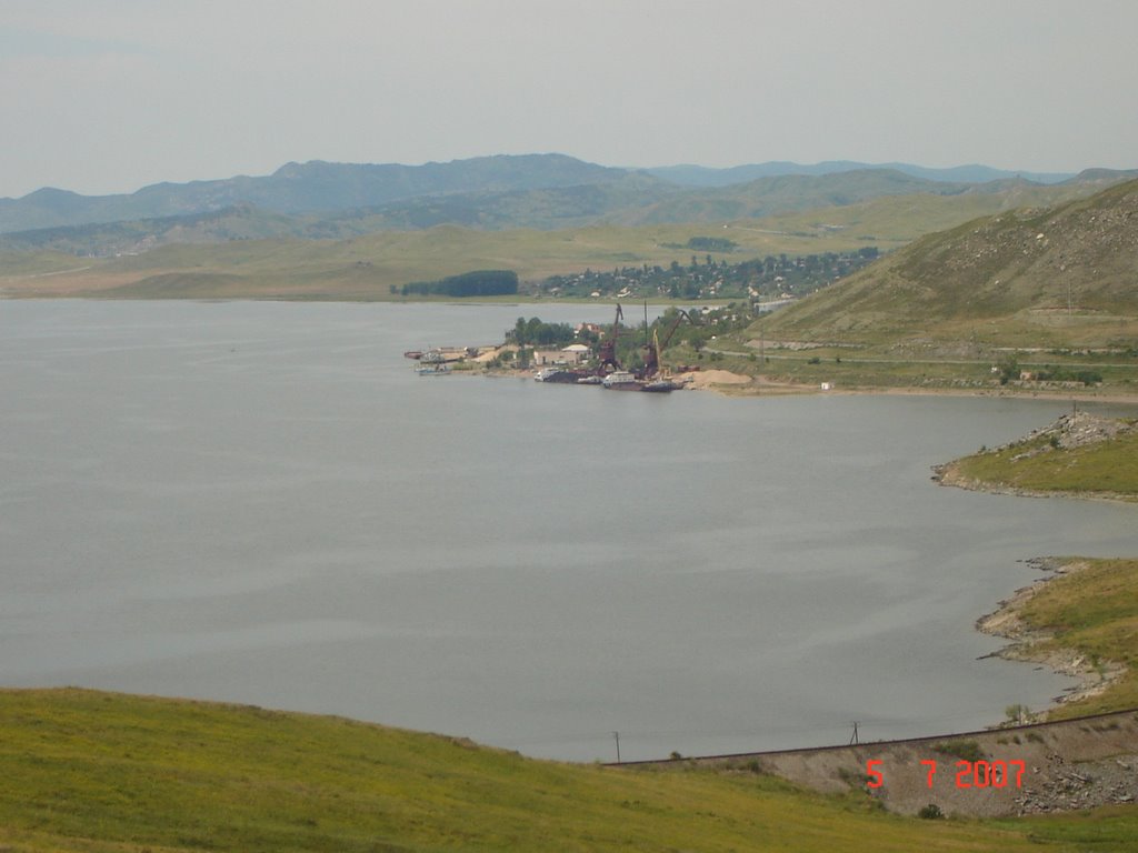 Bukhtarma. View on Bukhtarma port