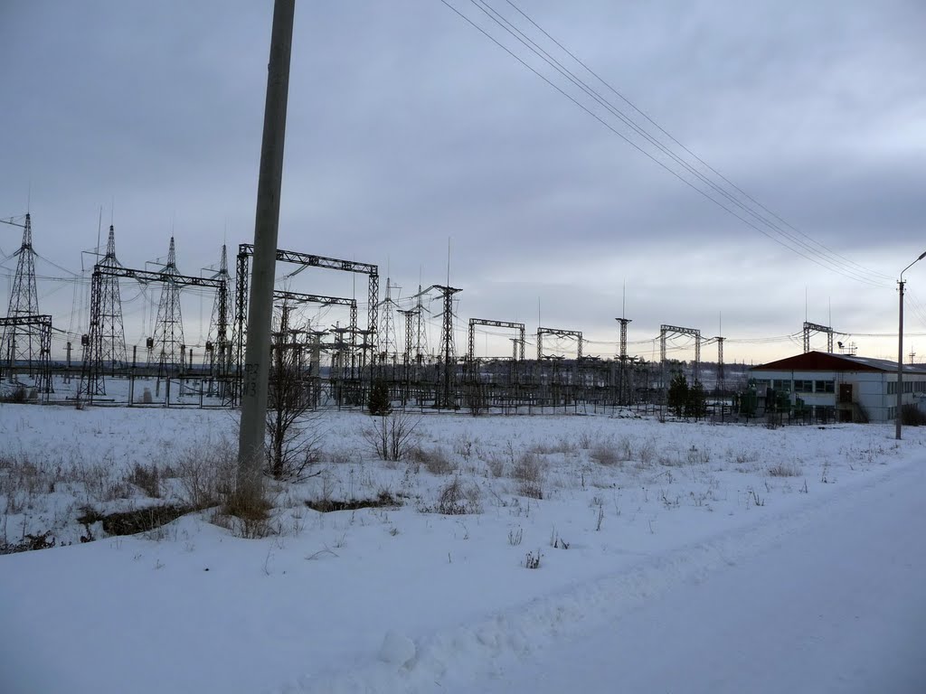 Подстанция 500 кВ Челябинская. Electric substation 500 kV Chelyabinsk.