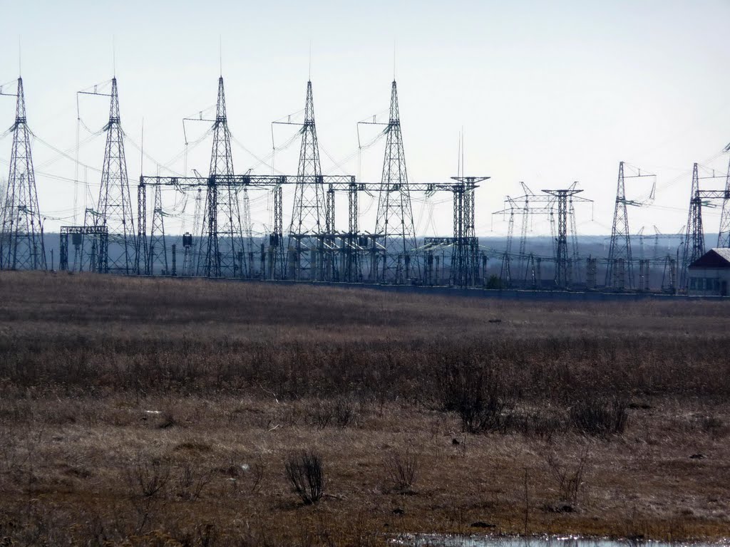 Подстанция 500 кВ Челябинская. Electric substation 500 kV Chelyabinsk.