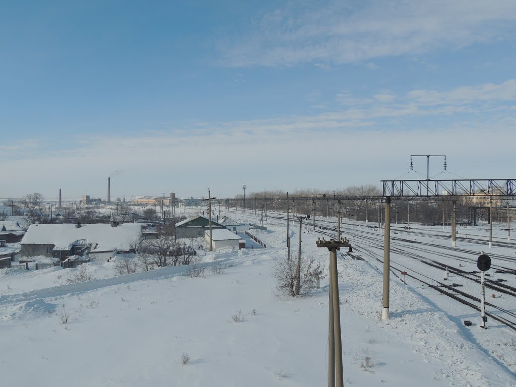Вид с ж/д моста линия западная сторона