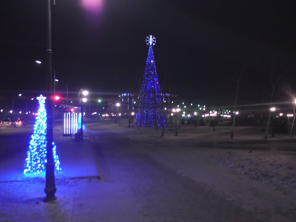 Ёлка на обновленной улице Горького