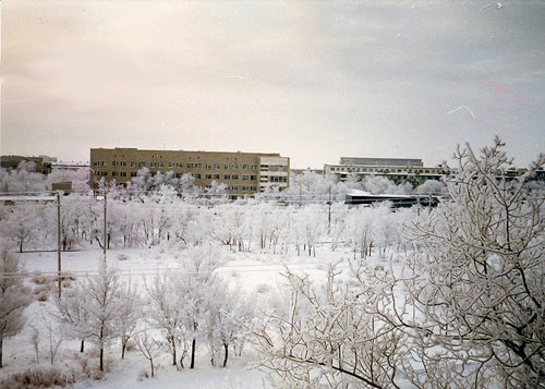 Байконур, ул. Мира, зима, конец 1990-х гг.