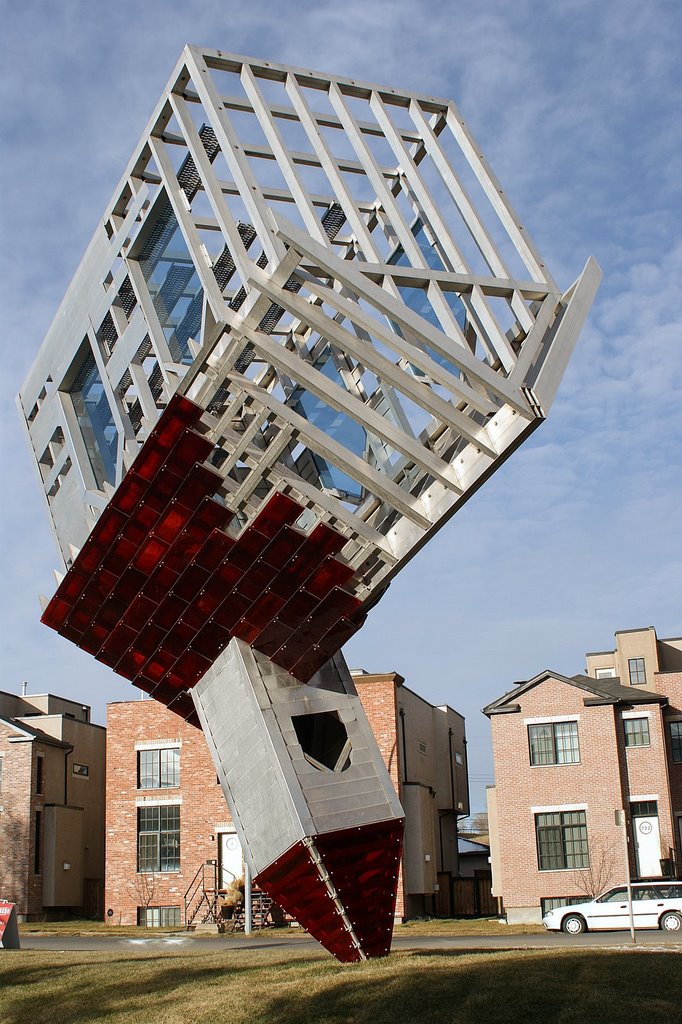 Dennis Oppenheims controversial upside down church sculpture, Calgary