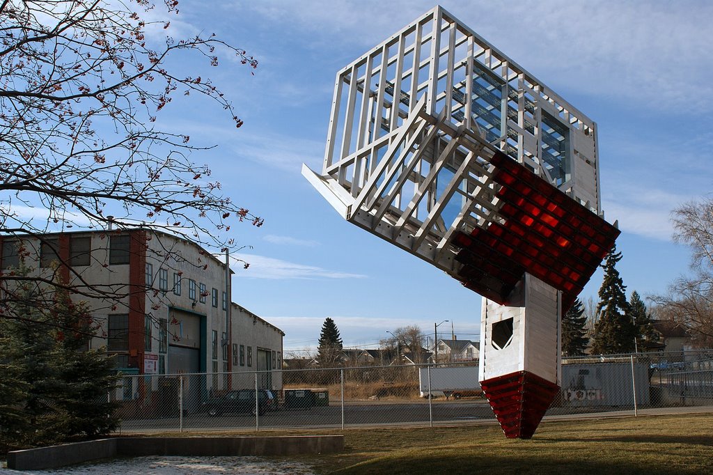 Dennis Oppenheims controversial upside down church sculpture, Calgary