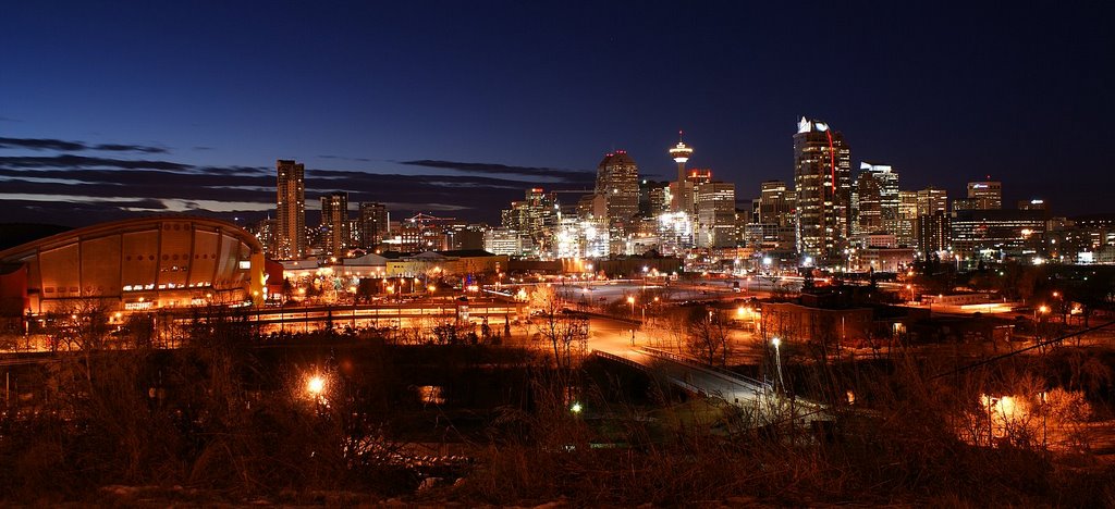 Calgary Skyline at Evening